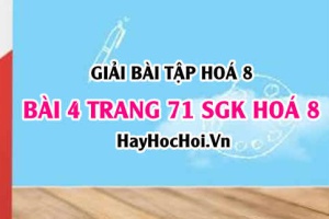 Giải bài 4 trang 71 SGK Hoá 8: Cách tính theo công thức hoá học